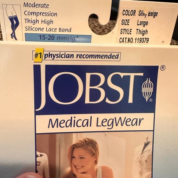 JOBST Medical LegWear Moderate Compression Therapeutic Support Thigh High Large - Picture 3 of 4